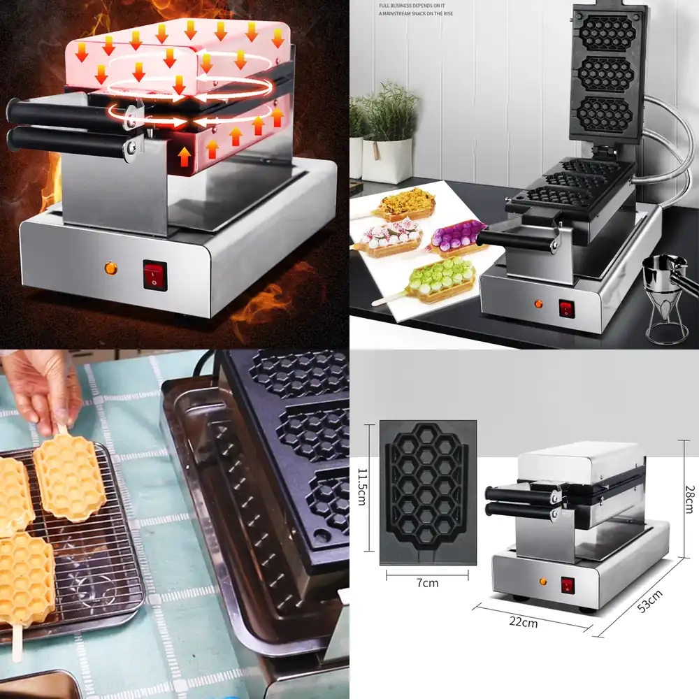 Commercial Kitchen Machinery - Profesjonalna elektryczna maszyna do gofrów z