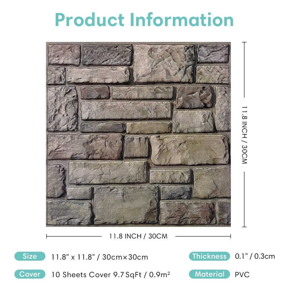 10szt 3D Faux Stone Peel and S – Commercial Kitchen Wall recenzja i cena